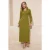 Trendyol Modest Dames Kaki Effen Maxi Driekwart mouw Casual Double-breasted Modest Jurken