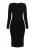 Mymo Midi-jurk met lange mouwen Dames zwart