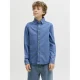 JACK & JONES JUNIOR denim overhemd medium blue denim