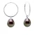 Oorbellen van Zilver 925 Rhodium vermeerd en Echte Gekweekte Tahiti-Parels Parel 8-9 mm
