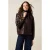 Oltre Short Jacket With Hood And Zip Brown