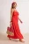 TRENDYOLMİLLA Dames Rood Effen Maxi Mouwloos Strandkleding Recht Strandjurken