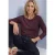 Shirt met 3/4-mouwen en ronde hals in effen kleur