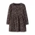 NAME IT MINI gebloemde midi jurk met plooien – donkerbruin