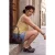 Trendyol Curve Dames Geel Stippen Mouwloos Regular fit Grote maten Blouses