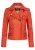 Dames leren oranje Brando bikerjack – Loddon
