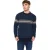 Crosshatch Heren Roundall Chenille Gebreide Jumper (Marineblauw)