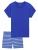 SCHIESSER Korte pyjama ‘Casual Essentials’  blauw / lichtblauw / donkerblauw