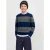 JACK & JONES JUNIOR gebreide gestreepte trui met wol – donkerblauw