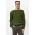 Mango Man trui met wol gebreid groen