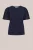 WE Fashion – Dames T-shirt met embroideries – Regular fit – Donkerblauw – Katoen –
