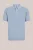 WE Fashion – Heren regular fit gebreide polo – Regular fit – Pastelblauw – Katoen –