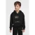 Me & My Monkey hoodie met printopdruk zwart