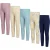 Miso Meisjes Legging (Set van 5) (Marine/Bloemen)