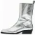 Bimba y Lola Silver Leather Cowboy Boot