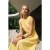 TRENDYOLMİLLA Dames Geel Effen Midi Mouwloos Skater Jurken