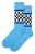 Gecontroleerde Streep Sokken | Happy Socks | Nieuwe Ruiten Gevlekte Sokken | Grappige Cadeausokken – Blauw