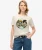 Travel Souvenir T-shirt met Relaxte Pasvorm Crème