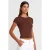 Dames Slim Fit Katoenen Crop T-Shirt