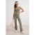 TRENDYOLMİLLA Dames Kaki Effen Mouwloos Getailleerd Blouses