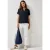 Cecil Dames Blouse van viscose met gespleten hals in Blauw