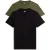 Tommy Hilfiger Xslim 2-pack Jersey T-shirts Black/dark Greenery