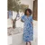 Trendyol Curve Dames Meerkleurig Bloemen Maxi Kort Casual A-lijn Grote maten Jurk