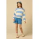 Sissy-Boy korte broek met ruches – blauw