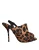Puffy Luipaardprint Slingback Sandalen
