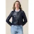 Oltre Short Perforated Jacket Blue