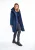 Dreimaster Winterjas stormwolk Dames donker marine