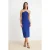 TRENDYOLMİLLA Dames Blauw Effen Midi Mouwloos A-lijn Jurken