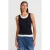 Geribbelde Katoenen Mouwloze Camisole Blouse