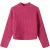 Minoti Meisjes Fluffy Gebreid Sweatshirt met Hoge Hals (Roze)