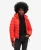Superdry Vrouwen Gewatteerd Jack van Microvezel met Capuchon Rood