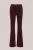 WE Fashion – Dames flared broek van ribstof – Regular fit – Aubergine – Katoen –