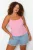Trendyol Curve Dames Roze Effen Mouwloos Getailleerd Grote maten Blouses