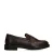 Sacha leren loafers met ponyhair donkerbruin