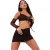 Missy Empire Dames/Dames Lace Up Mesh Crop Top (Chocolade)