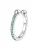 Hey Happiness Oorbellen ‘Green Cuff’  zilver