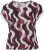 Enjoy Blouson Golfjes Print lurex tape Bordeaux Rood dames