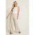 Para Mi wide leg high waist broek met linnen lichtgroen