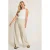 Para Mi wide leg high waist broek met linnen lichtgroen