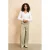 Lofty Manner wide leg high waist broek lichtgroen