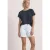 Street One Dames 2-in-1-Shirt van chiffon met boothals in Blauw