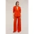 Motivi Single-breasted Linen-blend Blazer Red