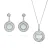 Orphelia ‘Rivera’ Dames 925 Sterling Zilveren Set: Ketting-Hanger + Oorbellen – Zilver SET-7481/BC