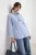 Trendyol Modest Dames Blauw Effen Lang Getailleerd Modest Overhemden
