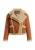 Dreimaster Leren bikerjack Dames cognac