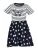 BLUE SEVEN Jurk  navy / geel / wit